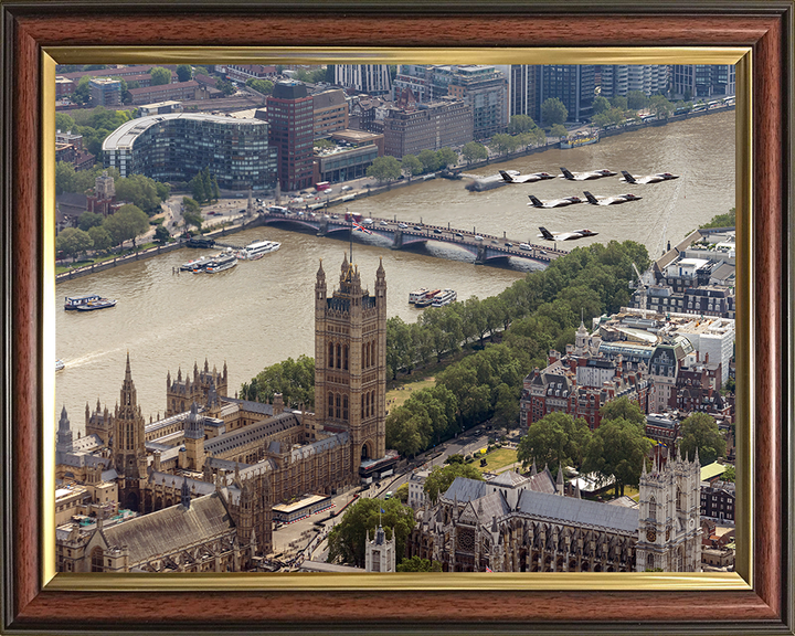 RAF F35Bs over Westminster London Photo Print - Royal Air Force Aircraft Hampshire Prints 10 x 8 Classic Frame No