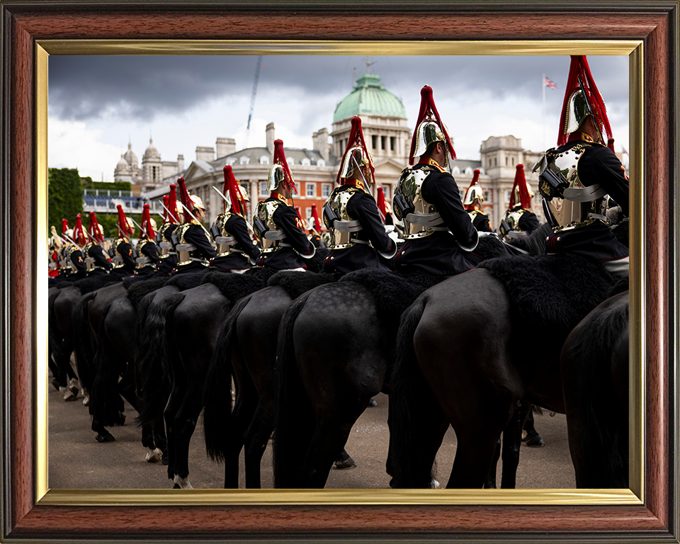 Blues and Royals on parade Photo Print - British Army Hampshire Prints 10 x 8 Classic Frame No