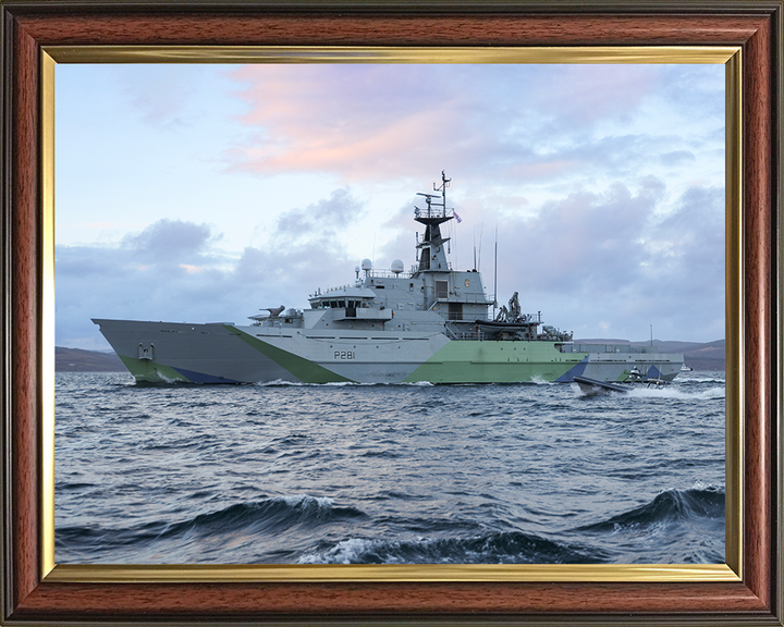 HMS Tyne (P281) Photo Print - With USV 2025 - Royal Navy River Class Patrol Vessel