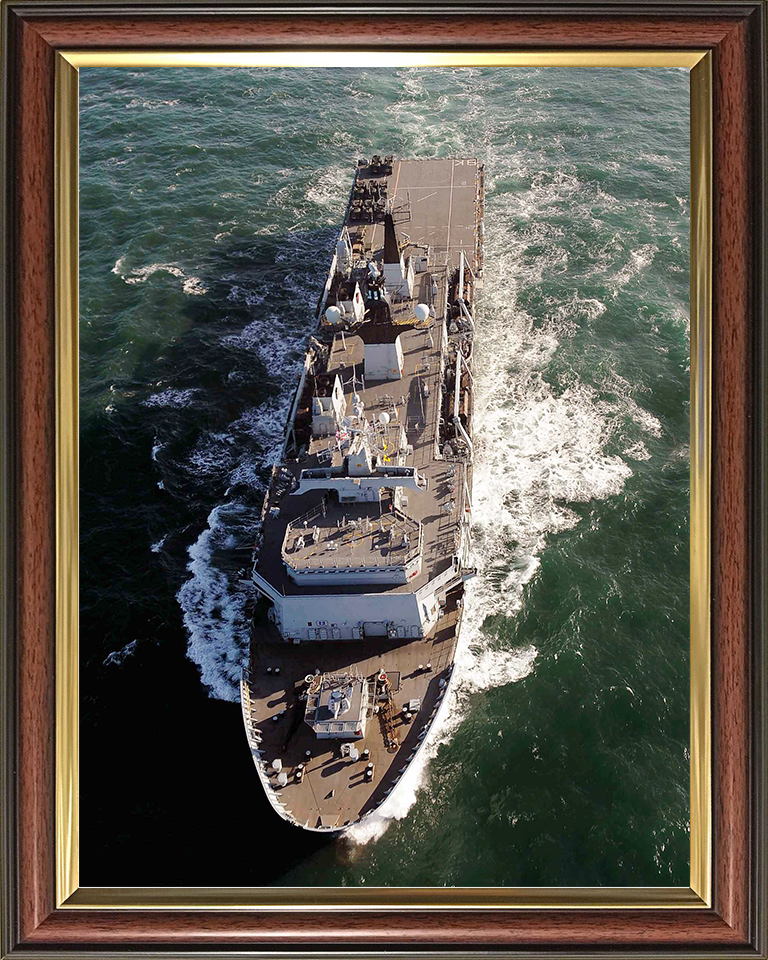 HMS Bulwark (L15) Royal Navy Albion Class Amphibious Ship From Above Photo Print Wall Art Decor Posters, Prints, & Visual Artwork Hampshire Prints 10 x 8 Classic Frame No