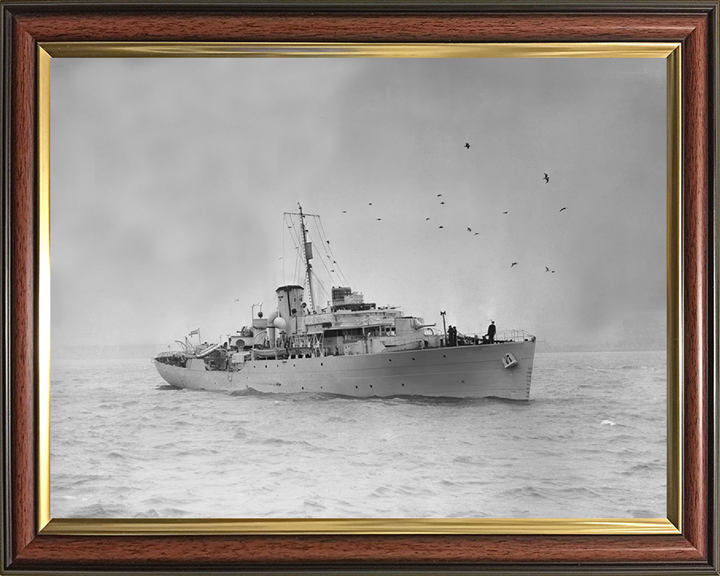 HMS Anchusa (K186) Photo Print - Liverpool 1941 - Royal Navy Flower Class Corvette Hampshire Prints 10 x 8 Classic Frame No