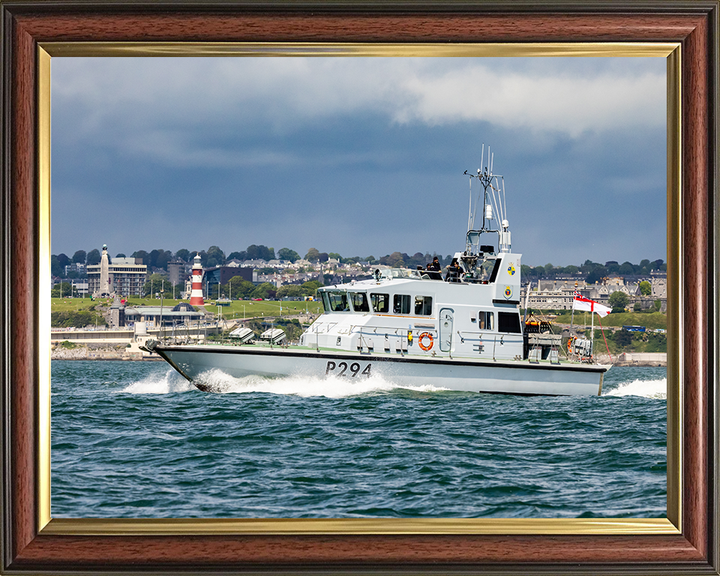 HMS Trumpeter (P294) Photo Print - Plymouth 2021 - Royal Navy Archer Class P2000 Patrol Vessel Hampshire Prints 10 x 8 Classic Frame No