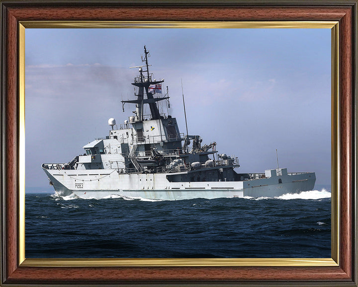 HMS Mersey (P283) Photo Print - Port Quarter View - Royal Navy River Class Patrol Vessel Hampshire Prints 10 x 8 Classic Frame No