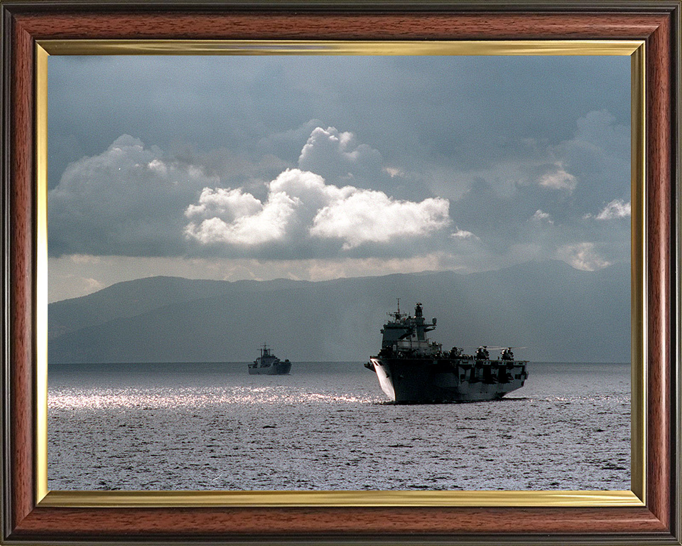 HMS Ocean (L12) Photo Print - Off Turkey 2000 - Royal Navy Landing Platform Helicopter