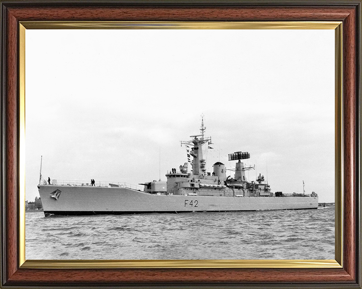 HMS Phoebe (F42) Photo Print - Entering Portsmouth 1973 - Royal Navy Leander Class Frigate