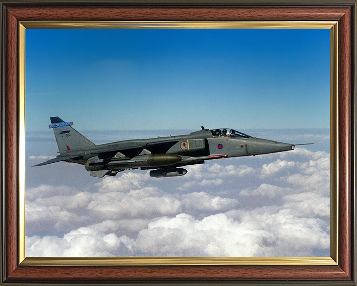 RAF Jaguar Jet in flight Photo Print - Royal Air Force Aircraft Hampshire Prints 10 x 8 Classic Frame No