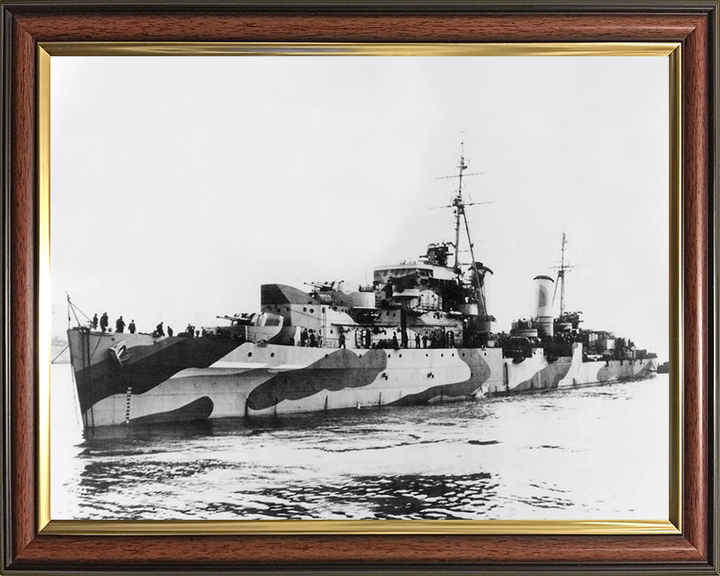 HMS Charybdis (88) Photo Print - Port Side View - Royal Navy Dido Class Light Cruiser Posters, Prints, & Visual Artwork Hampshire Prints 10 x 8 Classic Frame No
