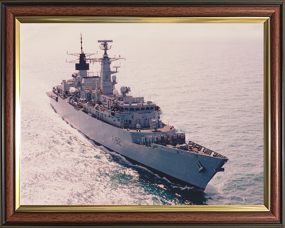 HMS Boxer (F92) Photo Print - At Sea 1999 - Royal Navy Type 22 Frigate Hampshire Prints 10 x 8 Classic Frame No