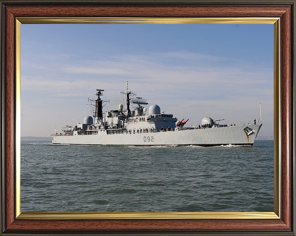 HMS Liverpool (D92) Photo Print - Entering Portsmouth - Royal Navy Type 42 Destroyer Hampshire Prints 10 x 8 Classic Frame No