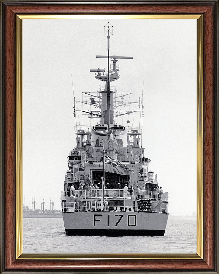 HMS Antelope (F170) Royal Navy Type 21 Frigate Stern View Photo Print Wall Art Decor Posters, Prints, & Visual Artwork Hampshire Prints 10 x 8 Classic Frame No