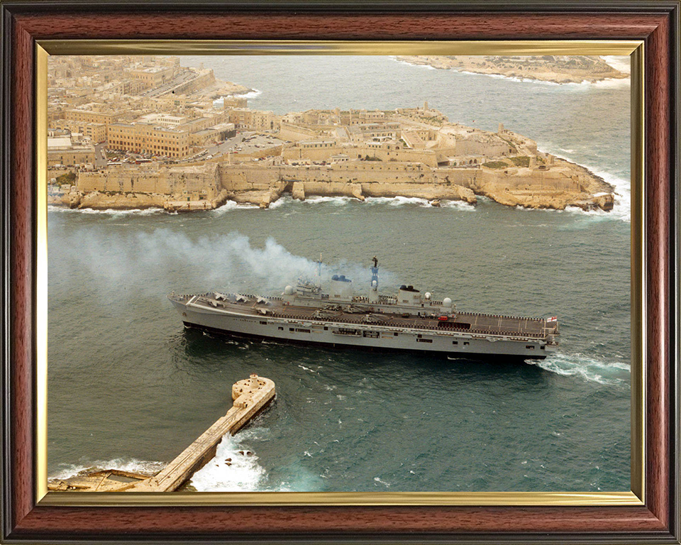HMS Illustrious (R06) Photo Print - Malta 2000 - Royal Navy Invincible Class Aircraft Carrier