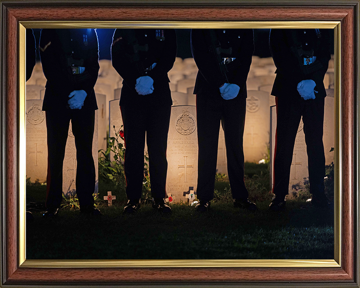 Soldiers with Commonwealth War Graves 2024 Photo Print - British Army Posters, Prints, & Visual Artwork Hampshire Prints 10 x 8 Classic Frame No