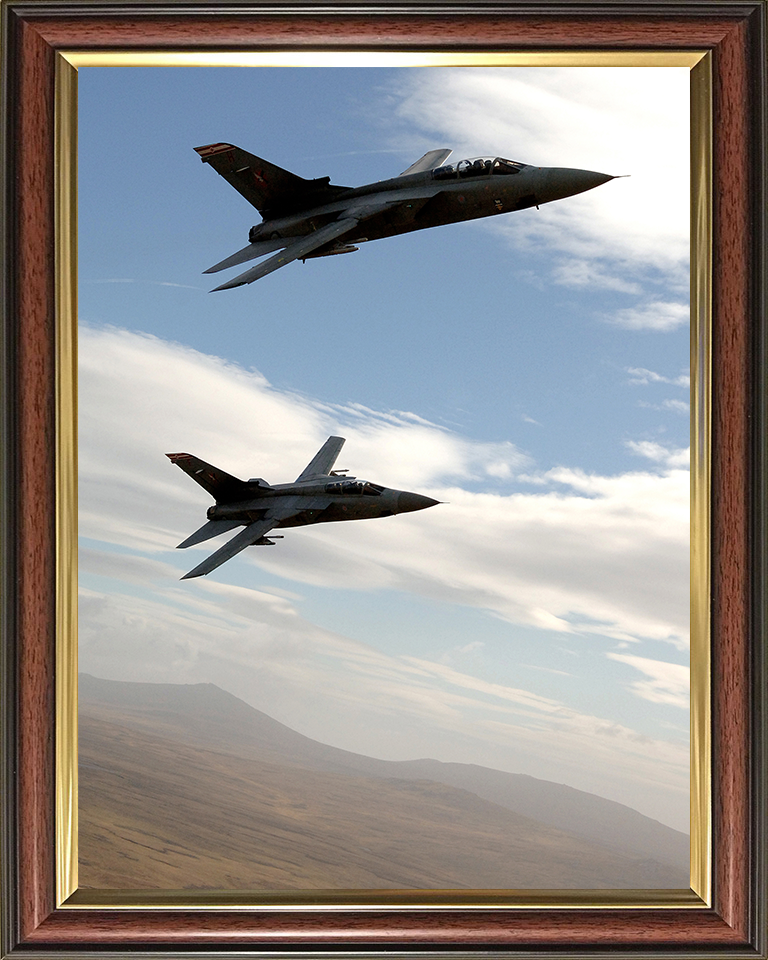 RAF Tornado F3s Over the Falkland Islands Photo Print - Royal Air Force Aircraft Posters, Prints, & Visual Artwork Hampshire Prints 10 x 8 Classic Frame No