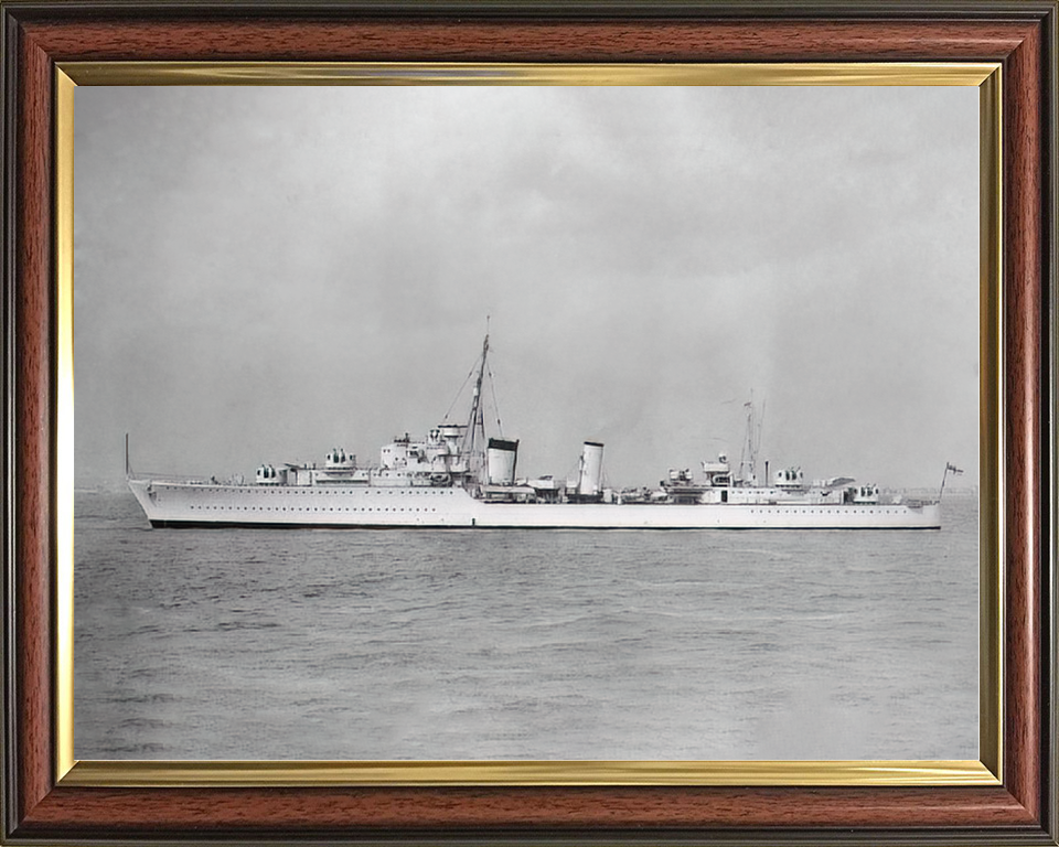 HMS Afridi (F07) Royal Navy Tribal Class Destroyer Photo Print Warship Wall Art Posters, Prints, & Visual Artwork Hampshire Prints 10 x 8 Classic Frame No
