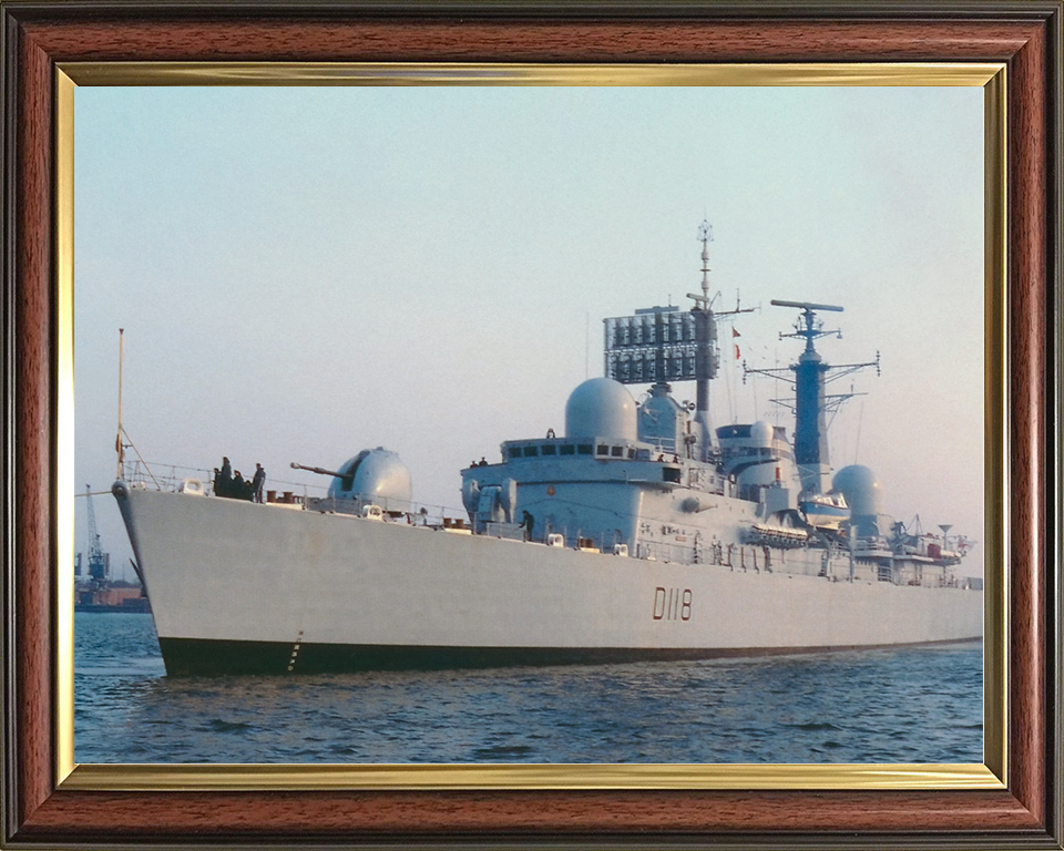 HMS Coventry (D118) Royal Navy Type 42 Destroyer Port Side View Photo Print Wall Art Decor Posters, Prints, & Visual Artwork Hampshire Prints 10 x 8 Classic Frame No