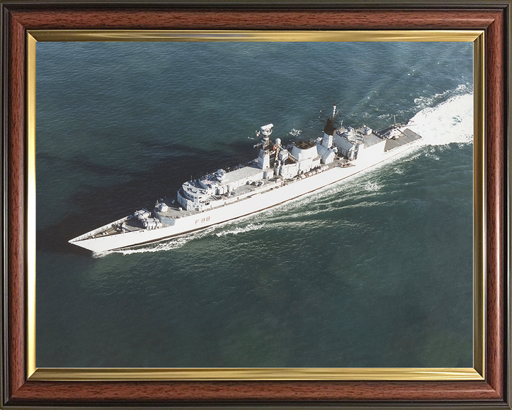 HMS Coventry (F98) Royal Navy Type 22 Frigate High Port Side View Photo Print Wall Art Decor Posters, Prints, & Visual Artwork Hampshire Prints 10 x 8 Classic Frame No