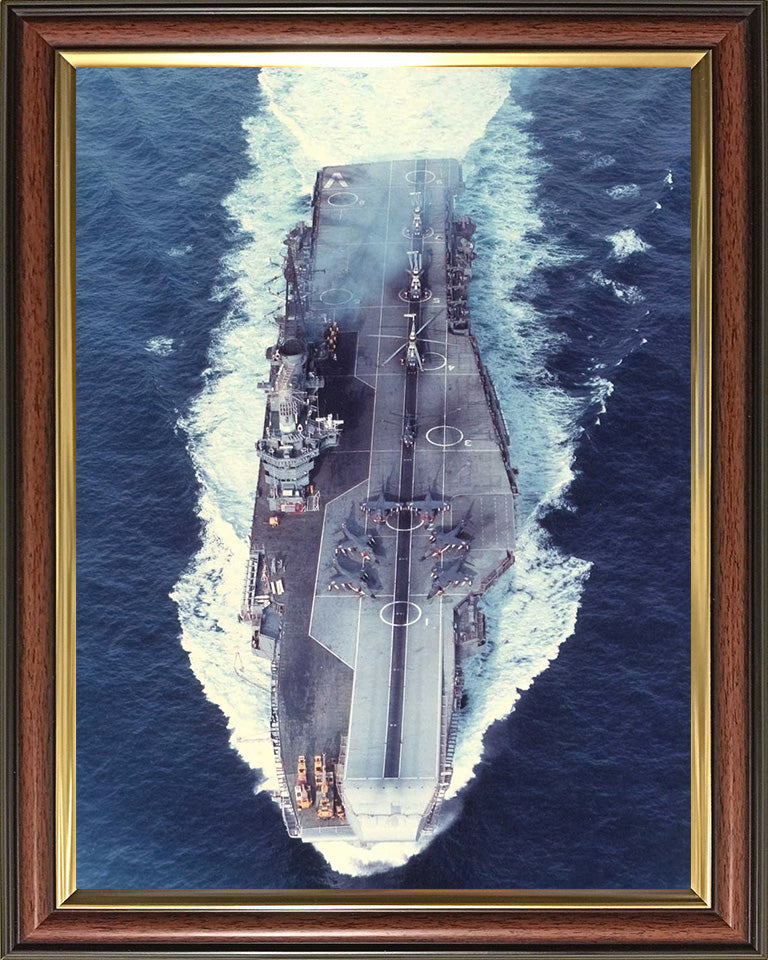 HMS Hermes R12 Royal Navy Centaur class Aircraft carrier Photo Print or Framed Print - Hampshire Prints