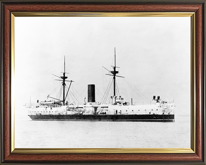 HMS Edinburgh (1882) Royal Navy Colossus Class Battleship Starboard Side Photo Print Wall Art Decor Posters, Prints, & Visual Artwork Hampshire Prints 10 x 8 Classic Frame No