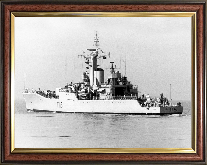 HMS Berwick (F115) Royal Navy Rothesay Class Frigate Port Quarter View Photo Print Wall Art Decor Posters, Prints, & Visual Artwork Hampshire Prints 10 x 8 Classic Frame No