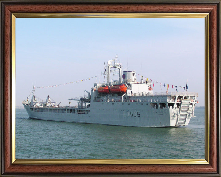 RFA Sir Tristram (L3505) Photo Print - Port Quarter View - Royal Fleet Auxiliary Round Table Class Ship Hampshire Prints 10 x 8 Classic Frame No