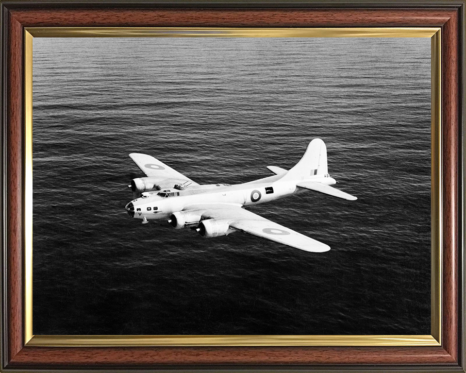 RAF Boeing Fortress Mk IIA in Flight Photo Print - Royal Air Force Aircraft Hampshire Prints 10 x 8 Classic Frame No