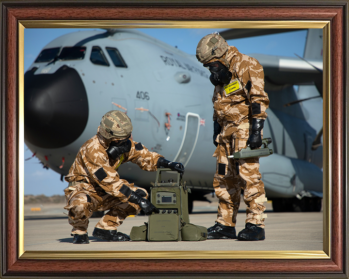 RAF Regiment CBRN Team Photo Print - Royal Air Force Hampshire Prints 10 x 8 Classic Frame No