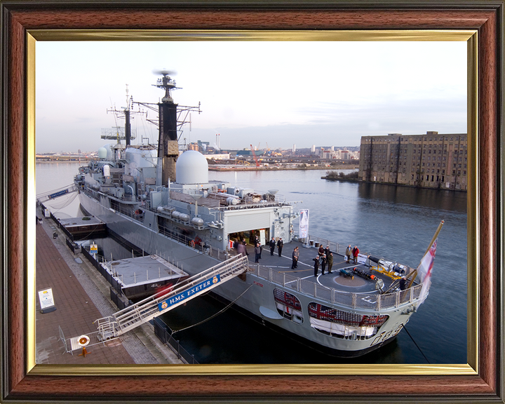 HMS Exeter (D89) Photo Print - London Boat Show 2008 - Royal Navy Type 42 Destroyer Posters, Prints, & Visual Artwork Hampshire Prints 10 x 8 Classic Frame No