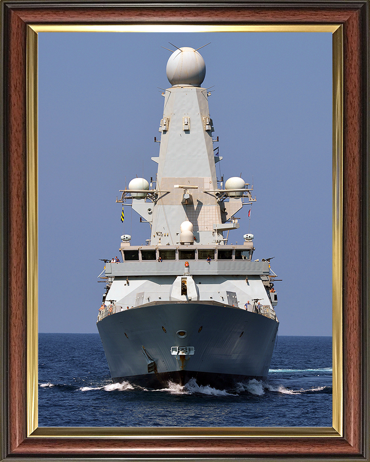 HMS Diamond (D34) Royal Navy Type 45 Destroyer Low Bow View Photo Print Wall Art Decor Posters, Prints, & Visual Artwork Hampshire Prints 10 x 8 Classic Frame No