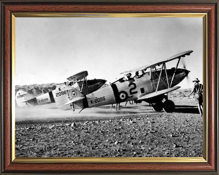 RAF Hawker Hart light Bombers in Pakistan 1938 Photo Print - Royal Air Force Aircraft Posters, Prints, & Visual Artwork Hampshire Prints 10 x 8 Classic Frame No