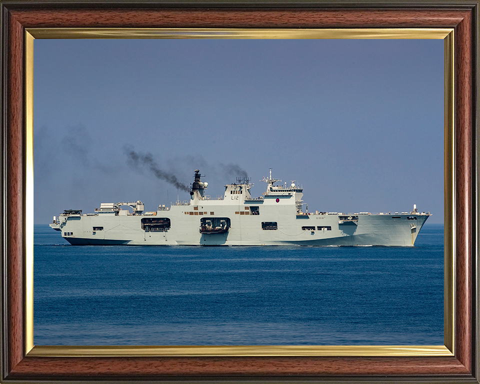 HMS Ocean (L12) Photo Print - Starboard View 2016 - Royal Navy Landing Platform Helicopter Hampshire Prints 10 x 8 Classic Frame No