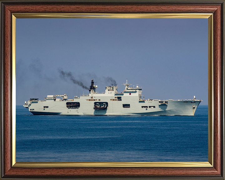 HMS Ocean (L12) Photo Print - Starboard View 2016 - Royal Navy Landing Platform Helicopter Hampshire Prints 10 x 8 Classic Frame No