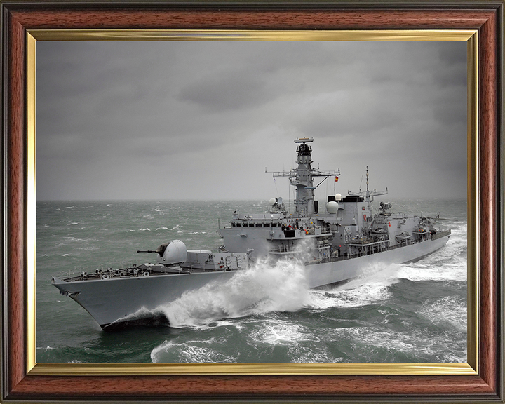HMS Kent (F78) Photo Print - at sea 2010 - Royal Navy Type 23 Frigate Hampshire Prints 10 x 8 Classic Frame No