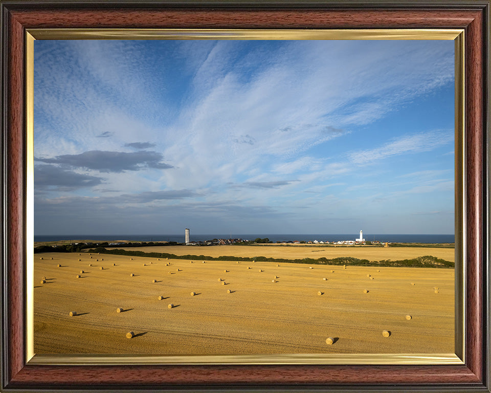 Harvest at Flamborough Head Lighthouse Yorkshire Photo Print - Canvas - Framed Photo Print - Hampshire Prints