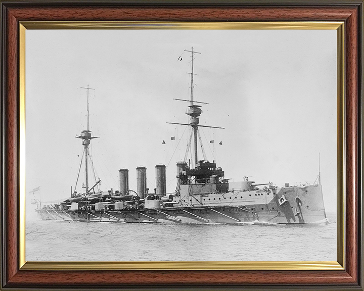 HMS Achilles (1905) Royal Navy Warrior Class Armoured Cruiser Photo Print Starboard Bow View Warship Wall Art Posters, Prints, & Visual Artwork Hampshire Prints 10 x 8 Classic Frame No