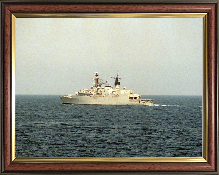 HMS Brazen (F91) Royal Navy Type 22 Frigate Gulf Of Oman 1990 Photo Print Wall Art Decor Posters, Prints, & Visual Artwork Hampshire Prints 10 x 8 Classic Frame No