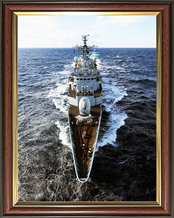 HMS Chatham (F87) Royal Navy Type 22 Frigate Forecastle View Photo Print Wall Art Decor Posters, Prints, & Visual Artwork Hampshire Prints 10 x 8 Classic Frame No