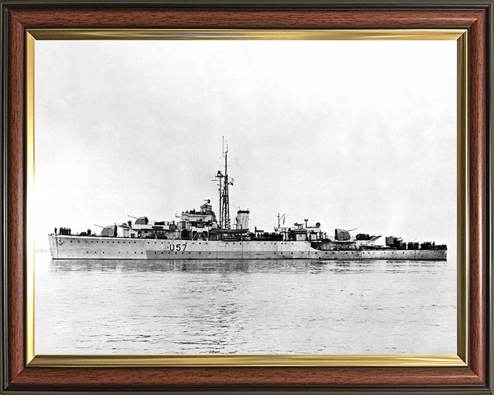 HMS Black Swan U57 (L57) Royal Navy Black Swan Class Sloop Port Beam Photo Print Wall Art Decor Posters, Prints, & Visual Artwork Hampshire Prints 10 x 8 Classic Frame No