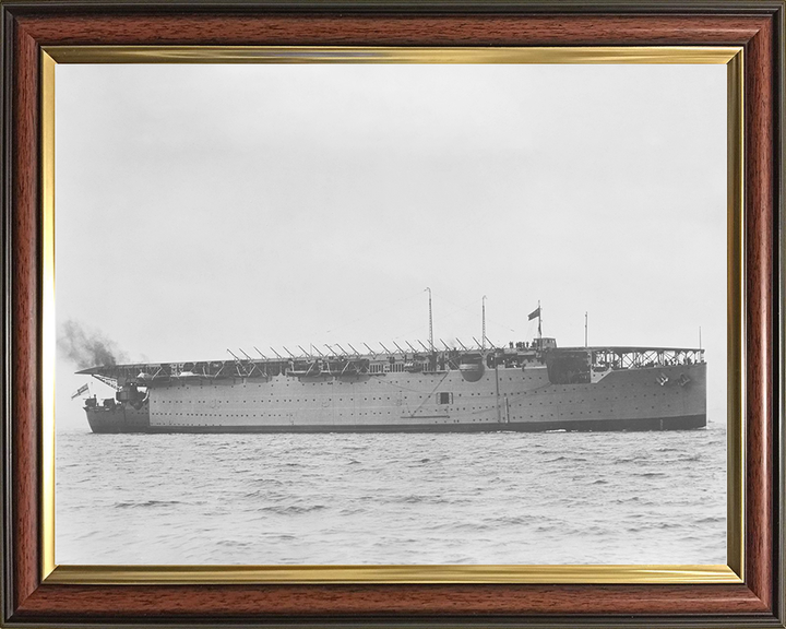 HMS Argus (I49) Royal Navy Aircraft Carrier Starboard Side View Photo Print Wall Art Decor Posters, Prints, & Visual Artwork Hampshire Prints 10 x 8 Classic Frame No