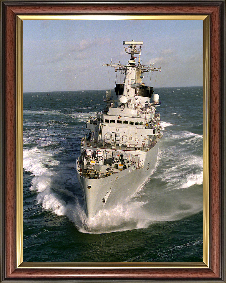 HMS Broadsword (F88) Photo Print - Bow View at Sea - Royal Navy Type 22 Frigate