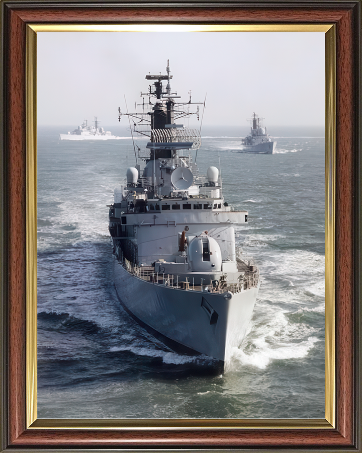 HMS Birmingham (D86) Royal Navy Type 42 Destroyer Bow View Photo Print Wall Art Decor Posters, Prints, & Visual Artwork Hampshire Prints 10 x 8 Classic Frame No