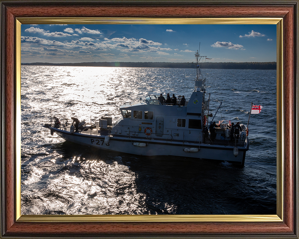 HMS Pursuer (P273) Photo Print - At Sea 2025 - Royal Navy Archer Class P2000 Patrol Vessel Hampshire Prints 10 x 8 Classic Frame No