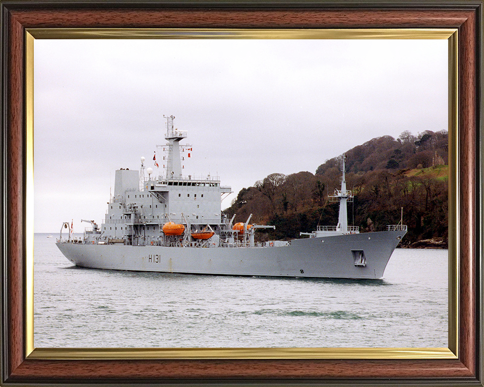 HMS Scott (H131) Photo Print - Plymouth Sound - Royal Navy Ocean Survey Vessel