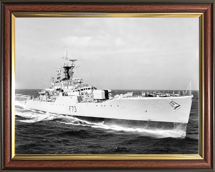 HMS Eastbourne (F73) Royal Navy Whitby Class Frigate Starboard View Photo Print Wall Art Decor Posters, Prints, & Visual Artwork Hampshire Prints 10 x 8 Classic Frame No