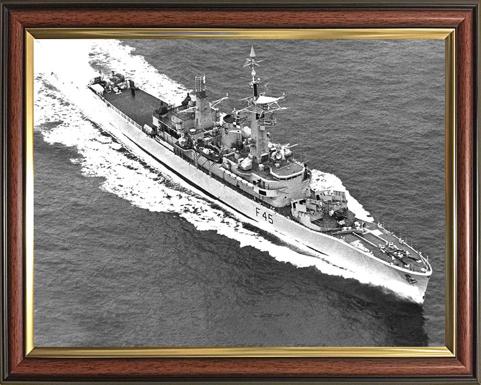 HMS Minerva (F45) Photo Print - at sea - Royal Navy Leander Class Frigate Posters, Prints, & Visual Artwork Hampshire Prints 10 x 8 Classic Frame No