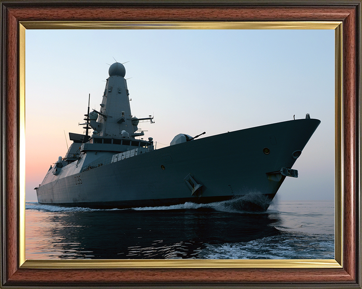 HMS Dragon (D35) Royal Navy Type 45 Destroyer Operation Kipion 2013 Photo Print Wall Art Decor Posters, Prints, & Visual Artwork Hampshire Prints 10 x 8 Classic Frame No