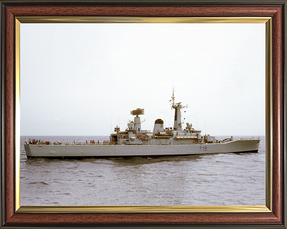 HMS Diomede (F16) Royal Navy Leander Class Frigate Starboard Beam View Photo Print Wall Art Decor Posters, Prints, & Visual Artwork Hampshire Prints 10 x 8 Classic Frame No