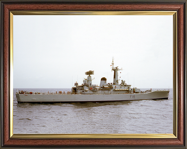 HMS Diomede (F16) Royal Navy Leander Class Frigate Starboard Beam View Photo Print Wall Art Decor Posters, Prints, & Visual Artwork Hampshire Prints 10 x 8 Classic Frame No
