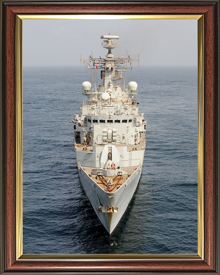 HMS Cumberland (F85) Royal Navy Type 22 Frigate High Bow View Photo Print Wall Art Decor Posters, Prints, & Visual Artwork Hampshire Prints 10 x 8 Classic Frame No