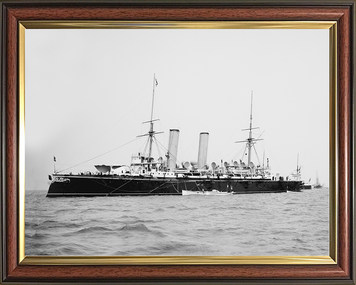 HMS Blake (1889) Royal Navy Blake Class Cruiser Port Side View Photo Print Wall Art Decor Posters, Prints, & Visual Artwork Hampshire Prints 10 x 8 Classic Frame No