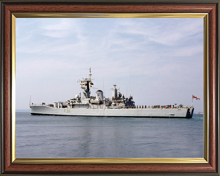 HMS Arethusa (F38) Royal Navy Leander Class Frigate Leaving Portsmouth Photo Print Wall Art Decor Posters, Prints, & Visual Artwork Hampshire Prints 10 x 8 Classic Frame No